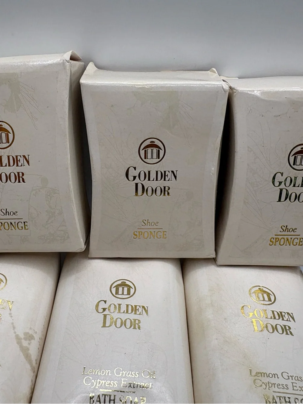 Vintage Golden Door Resort Amenity Lot 11 Bath Soaps 3 Shoe Sponges Unused
